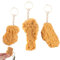 DALAETUS 3 Stücks Gebratenes Huhn Schlüsselanhänger Set, Frittierter Chickennugget Schlüsselanhänger für Koffer, Schultasche und Schlüssel, Individuell, Trendy, Lustiger Deko, Geschenke für Chefkoch