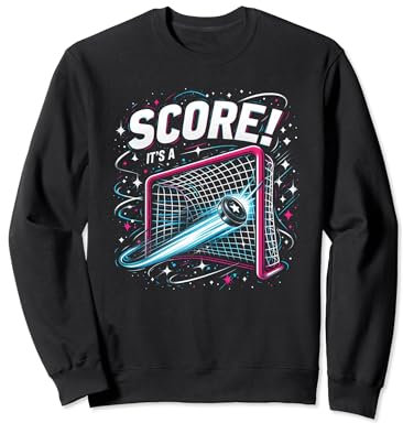 Gender Reveal Hockey Puck – Score! It's a … Festliches Netz Sweatshirt