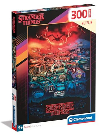 Clementoni Supercolor Stranger Things Kinder Puzzle 300 Teile - Stranger Things Puzzle 48,5 x 33,5 cm für Kinder ab 9 Jahre - Geschicklichkeitsspiel von Clementoni 21730