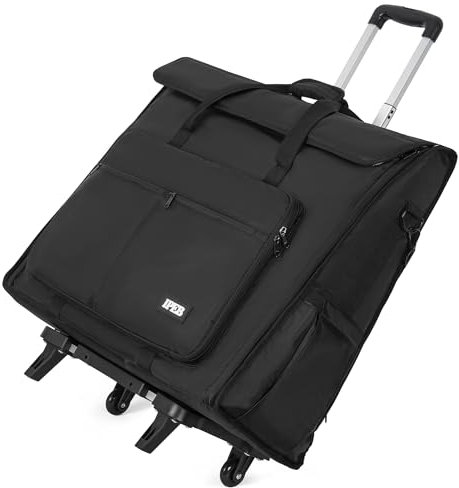 IPEB Rolling Travel Carrying Tote Bag with Wheels Compatible with Apple iMac Desktop Computer for 27 inch Monitor and Accessories