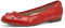 Tamaris Women's Comfort Damen Ballerinas aus Leder mit Schleife Ballet Flat, Red Patent, 7.5 UK