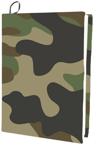 craspire Camouflage Dehnbarer Buchumschlag Armeegrün Waschbar Wiederverwendbar Großer Buchschutz Aus Nylon Polyester 9.4x15.7 Zoll Elastische Notizbuchumschläge Geeignet Für Die Meisten Hardcover