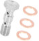 Hihaha 1 Set M10x1.25 Metric Thread Double Banjo Bolt Brake Fitting Adapter Durable Material