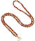COAI Handgeknüpft Mala Yoga Kette aus 108 Orange Achat Perlen mit Gold OM Anhänger Gebetskette Buddhistische Halskette für Damen