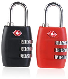 Gadpiparty 2pezzi Lucchetto Tsa Combinazione Cifre Tsa Lega Di Zinco e Plastica Per Valigie e Bagagli