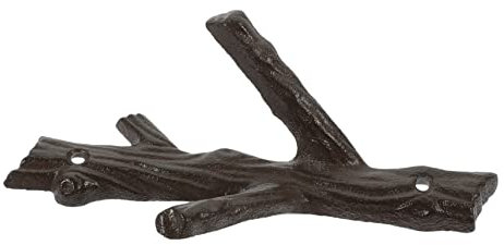 OFFSCH Vintage Baumast Wandhaken Gusseisen Kreativer Mehrzweck Garderobenhaken Für Bad Küche Und Flur Rostbeständig Kompakt Robust Und Dekorativ Zum Aufhängen Von Mänteln Hüten Und Handtü