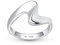 Amberta 925 Sterling Silber Wellenring Damen | Wellen Ring 925 Silber | Gewellter Ring Silber | Stapelringe Damen: Stapelringe Damen Ring Grösse 55.1