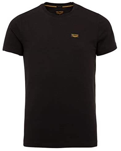 PME Legend Herren Rundhals T-Shirt Cold DYE Regular Fit Schwarz Weiss Grün Blau, Größe:5XL, Farbe:Black 999