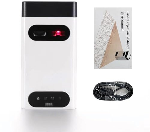 YIWEOG Clavier Laser Mini Clavier virtuel sans Fil BT Connect adapté aux tablettes de téléphone Portable compatibles avec Windows XP et iOS8 / Android 4.0 / Mac OSX System Portable à Transporter avec