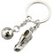 Onperpoe Schlüsselanhänger Fußball Silber Fußball Schlüsselanhänger mit Fußballschuh und Ball Metall Sport Schlüsselanhänger Fussball Neuheit Fußball Anhänger Fußballfans Geschenk für Männer Frauen