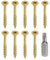 sourcing map 50pcs Deck Screws #8 x 1-5/8 Torx Exterior Wood Screws Rust Resistant Epoxy Coating Outdoor Decking Nails with T25 Star Drive Bit, for Decks Fences Machinery Ship