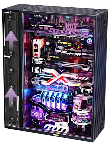 ROKR 3D Puzzle Modellbausätze für Erwachsene zum Bauen, Murmelbahn mit elektrischer LED, Cyberpunk Future City Gaming Deko Geschenke für Männer
