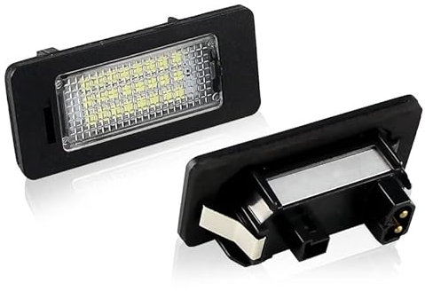 HESHUWEN Kennzeichenbeleuchtung 2PCS Fit for BMW E39 E60 Kennzeichen Licht 6000k Weiß Kein Fehler Led Anzahl Kennzeichen Licht Fit for BMW E90 E91 E92 E61 E70 E71 Nummernschildbeleuchtung