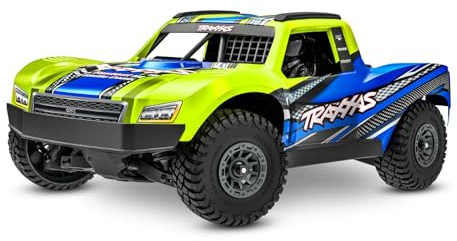 TRAXXAS Mini Slash 4x4 RTR Remote Control Car for Beginners, Mini Scale, Yellow, with TQ BL-2s System, USB-C Charger and 2s LiPo Battery