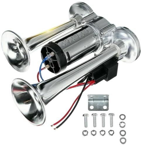 DML7TC Altavoz Sonidos para Coche, Aire Doble Trompeta para | Altavoz De 600DB, Súper Ruidoso 12V Para Coche, Aire Doble Trompeta Para , SUV, Vehículo, Barco, Tren, Motocicleta, RV,