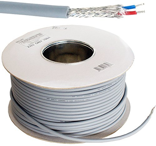Loops 25m 5mm 2 Core Audio Cable/Reel - PRO Balanced Stereo Microphone Shielded Lead