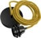 Hoopzi - Pendelleuchte 1 Flamming - 2,5m Textilkabel - 1 X E27 Fassung - Vintage, Industrial Für Esstisch, Wohnzimmer, Esszimmer, Zimmer, Schlafzimmer, Küche