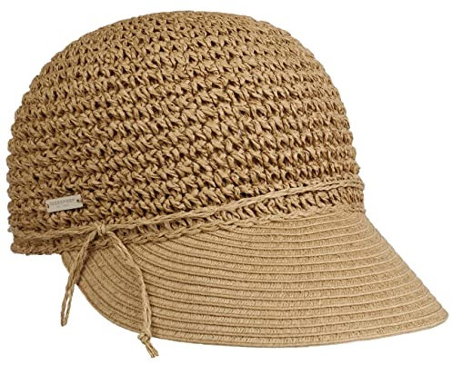 Seeberger Casquette Uni Rollable Crochet Casquette d'été visière pour Le Soleil (Taille Unique - Beige)