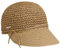 Seeberger Uni Rollable Crochet Cap Damencap Sommercap Sonnencap Sonnenvisor Strohcap Strandcap (One Size - beige)