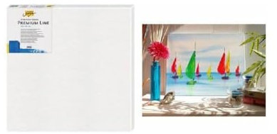 KREUL 5040120 - Solo Goya Stretched Canvas Premium Line, Keilrahmen 40 x 120 cm in Premiumqualität, Leinwand aus Baumwolle 4 fach grundiert, ideal für Öl-, Acryl- und Gouachefarben