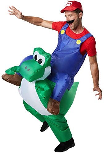 dressforfun Aufblasbares Kostüm, Huckepack Kostüm Italienischer Klempner, Faschingskostüme Unisex Kostüme, Kostüm Damen, Kostüm Herren, Karneval Kostüm Herren, Kostüme Damen, Kostüm Erwachsene