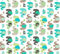 Pingianer 100x160cm Elefant 100% Baumwolle Baumwollstoff Kinder Meterware Handwerken Nähen Stoff (Elefant Türkis, 100x160cm (11,99€/m))