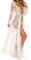 YOUKD Cardigan en Dentelle pour Femmes Voir à Travers la Robe Boho Kimono Long Robes de Plage de Maillot de Bain