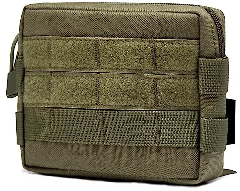 TRIWONDER Tactical Molle Belt Pouch Military Utility Admin Pouch EDC Gadgets Tool Bag Molle Accessories for Hiking Hunting (Green - 1 Pcs)