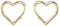 Reffeer Solide 925 Sterling Silber Herz Ohrringe Creolen Minimalistische Sleeper Huggie Ohrringe Für Frauen Ohrringe (B-Gelb)