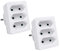 ExtraStar 3 Fach Mehrfachsteckdose mit Kindersicherung,Steckdosenadapter,2 Stücke,Max.2300W,weiß
