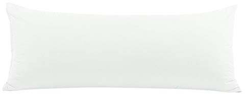 PiccoCasa Kissenbezug langes Kissen Kopfkissenbezug lang mit Reißverschluss aus Mikrofaser Serie 1800 für Körperkissen Schlafkissen Weiß 50x140cm