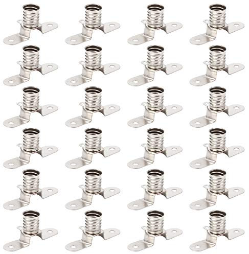 24Pcs E10 Fassungen E10 LED Lampen Sockel E10 Light Base Sockel E10-Lampenfassungen E10 Light Fassungen Lampensockel E10 Lampen Halterung für E10 Miniatur-Glühbirnen Home Experiment Elektrische