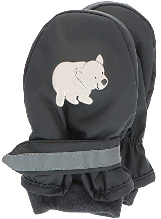 Sterntaler Unisex Kinder Daumen Eisbär Fäustlinge, Eisengrau, 2