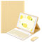 QYiiD Étui AVCE Clavier et Souris pour iPad Mini 5/4/3/2/1, Housse Coque de Protection avec Détachable sans Fil AZERTY Clavier pour iPad Mini 5 2019(5th Gen.)/ iPad Mini 4 2015, Jaune