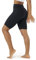 LAPASA Damen Sportshorts Taschen Kurz Leggings Yoga Shorts Hoher Bund L52 B1 (Mit Taschen: Schwarz, XL)