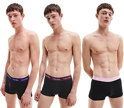 Calvin Klein LOW RISE TRUNK 3PK, schwarz(whxblack), Gr. S