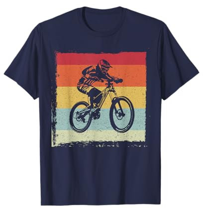 MTB Designs & Mountainbike Kollketion Herren Unisex Erwachsene Kinder Mountainbike T-Shirt Blau S Klassisch geschnitten Doppelt genähter Saum Kurzarm Crew-Ausschnitt S