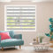 Zebra Blind Day and Night Roller Blind Aluminium Frame Dual Layer Fabric Modern Window Blind Easy to Install Easy Clean Privacy Living Room Kitchen Bedroom Bathroom 155 cm Drop (Grey, 135cm Width)