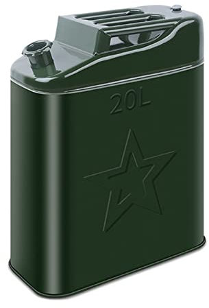 BHBXZZDB Bidon D'Essence Économique, 10L/20L/30 litres, Bidon pour Essence et Huile pour Chaîne, Graduations et Bouchon de Sécurité, Vert