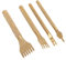 LBEC Perforadora de Tenedor de Cuero, 4 Piezas Perforadora de Cuero de Acero Inoxidable Muy Afilada, Perforadora de Cuero de Bricolaje