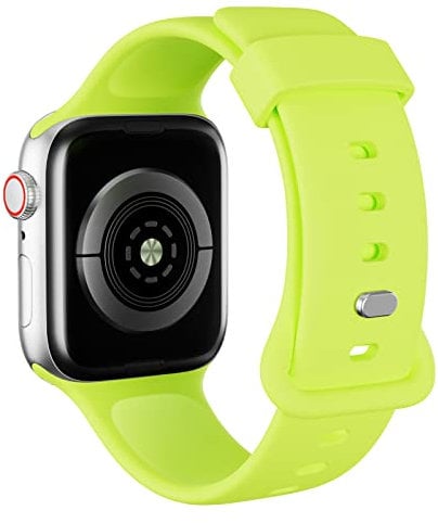 AOTUAO Cinturino Compatibile con Apple Watch Cinturino 41mm 40mm 38mm, Sportivo Silicone Cinturini di Ricambio per iWatch 9 8 7 6 5 4 3 2 1 SE, Brilliant Yellow