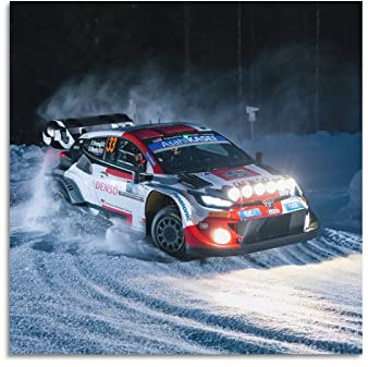 Gazoo Racing Rally Poster Poster Dekorative Malerei Leinwand Wandposter und Kunstbild Druck Moderne Familie Schlafzimmer Dekor Poster 30 x 30 cm
