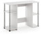 Furinno Computer Study Desk, Engineered Wood, White Oak/Stainless Steel, 39.5 (D) x 97.51 (W) x 72.59 (H) cm