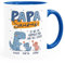 SpecialMe® Tasse Dino Papasaurus Bonus Papa personalisiert mit Namen Geschenke von 1 2 3 4 Kindern Vatertag weiß-innen-royal standard