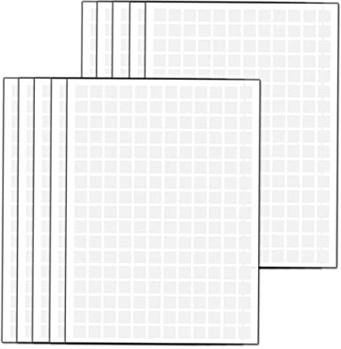10 Stücke Quadrat Aufkleber Selbstklebend Sticker Farbkodierung Etiketten 15mm Farbkodierung Punktaufkleber Markierungspunkte in 11 Farben für Büro, Schule, Kalender, Karten-Aufkl - Weiß