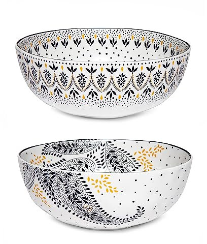 Portmeirion Home & Gifts Sara Miller London Sara Miller Artisanne Noir Set mit 2 großen Schalen