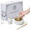 Matcha Tea Set - Traditional-Sized Ceramic Tea Bowl, Whisk Holder, and Sifter - All-in-One Kit for Japanese Tea Ceremony Matcha - Comprehensive 5-Piece Matcha Ceremony Set