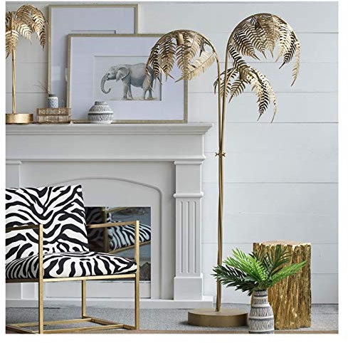 Floor lamp 180cm Metal Palm Tree Floor Lamp with Golden Finish / 3 Light Gold Tree Floor lamp