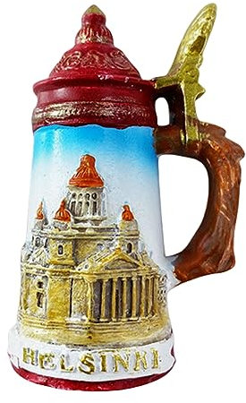 Helsinki Finland Vintage Beer Mug Refrigerator Magnet 3D Travel Souvenir Fridge Decoration Magnetic Sticker Craft Collection