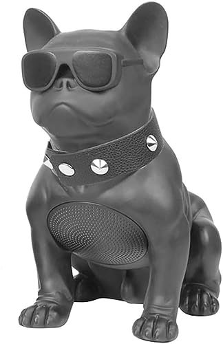 ForGue French Bulldog Bluetooth Portable Wireless Speaker, Multifunctional, Black